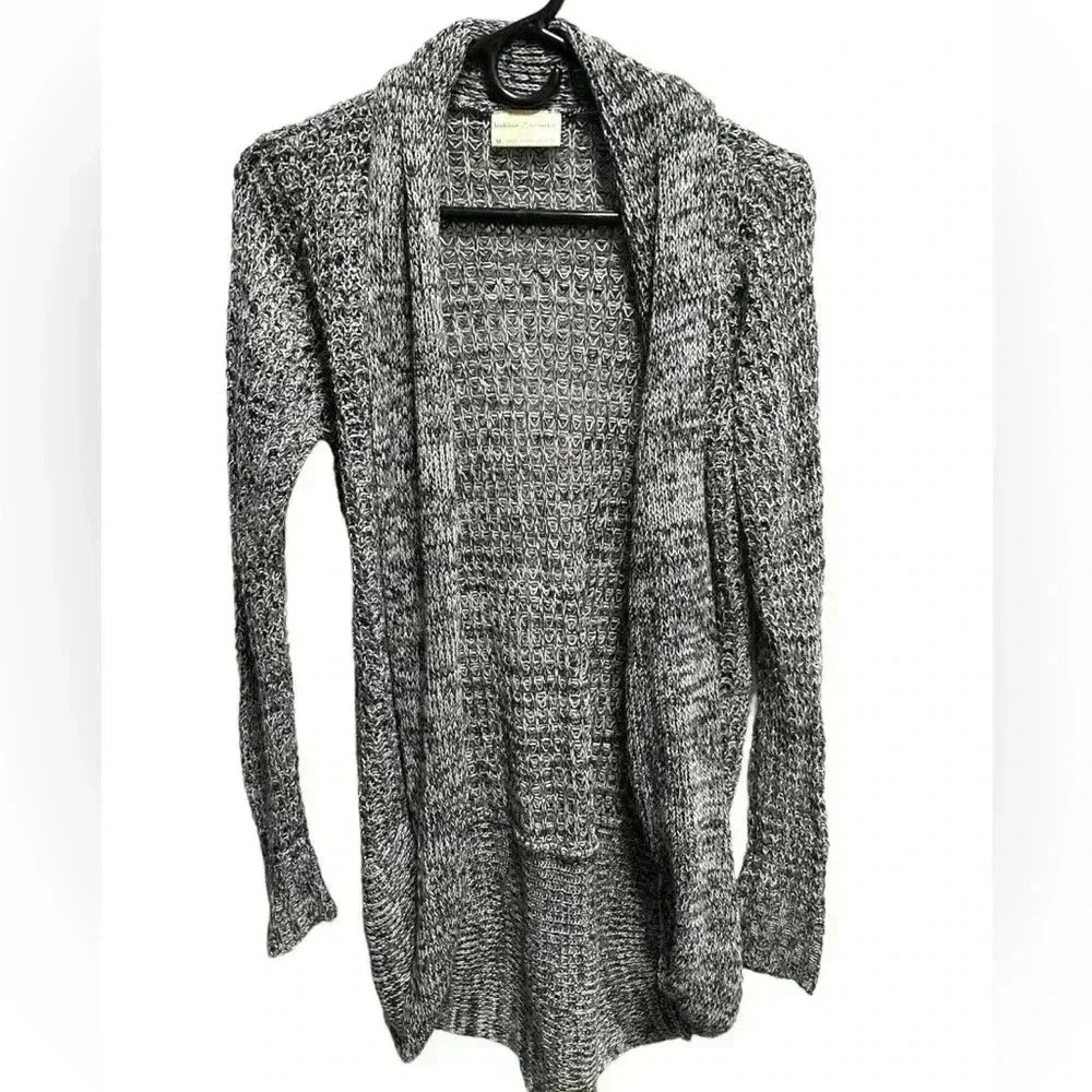 BOBBIE AND BROOKS SALT AND PEPPER GRAY CARDIGAN - Picture 1 of 3